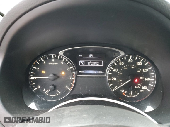 2017 Nissan Altima SR with VIN 1N4BL3AP1HC122167, listed as a Copart auction lot 49711625 with 174,399 mi miles and Salvage title. Bid and sale history available at DreamBid. Image 9.