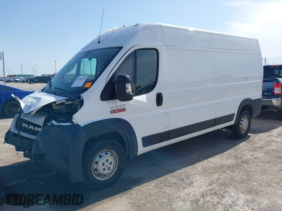 2020 Ram ProMaster Cargo with VIN 3C6TRVDG4LE128073, listed as a IAAI auction lot 41094130 with Not Provided miles and . Bid and sale history available at carsss.com. Image 2.