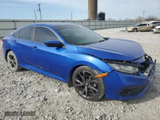 2019 Honda Civic Sedan Sport with VIN 19XFC2F8XKE008109, listed as a Copart auction lot 47468085 with 126,934 mi miles and Salvage Title. Bid and sale history available at carsss.com. Image 4.