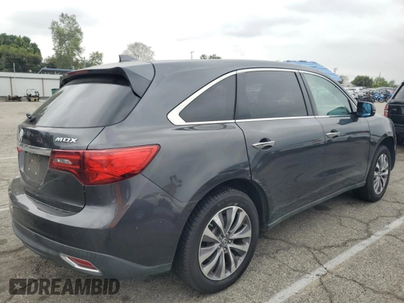 2014 Acura MDX Technology with VIN 5FRYD3H43EB020265, listed as a Copart auction lot 53580405 with 87,116 mi miles and Salvage title. Bid and sale history available at DreamBid. Image 3.