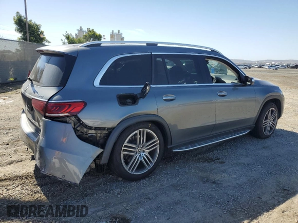 2021 Mercedes-Benz GLS with VIN 4JGFF5KE5MA432268, listed as a Copart auction lot 49516835 with 35,624 mi miles and Salvage Title. Bid and sale history available at carsss.com. Image 3.