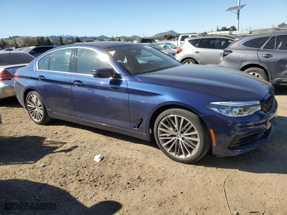 2019 BMW 5 Series 530e iPerformance with VIN WBAJA9C59KB253674, listed as a Copart auction lot 46368915 with 79,113 mi miles and Salvage Title. Bid and sale history available at carsss.com. Image 4.