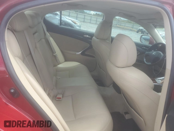 2007 Lexus IS 350 with VIN JTHBE262875014805, listed as a Copart auction lot 65208685 with 168,036 mi miles and Salvage title. Bid and sale history available at DreamBid. Image 10.