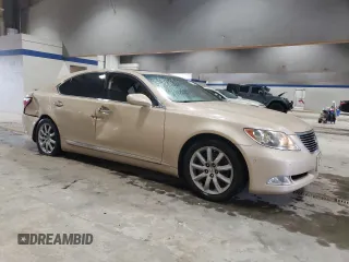 2007 Lexus LS 460 with VIN JTHBL46F175040148, listed as a Copart auction lot 50335035 with 181,107 mi miles and Salvage Title. Bid and sale history available at DreamBid. Image 4.