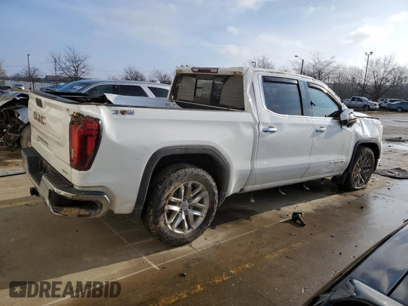 2021 GMC Sierra 1500 SLT z VIN 3GTU9DED6MG221615, wystawiony jako Copart lot #86548844 z przebiegiem Nie podano mil oraz Szkoda całkowita • Salvage title. Historia ofert i sprzedaży dostępna na DreamBid. Obrazek 3.