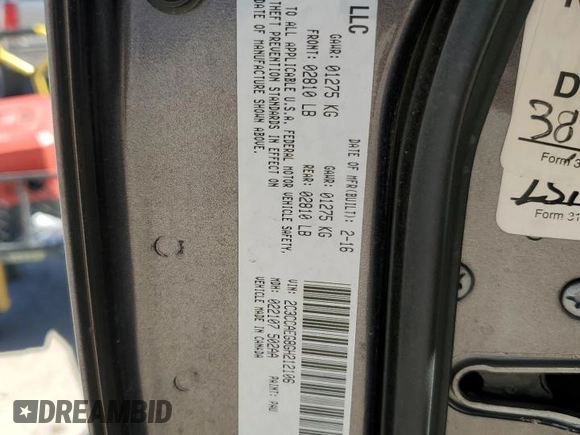 2016 Chrysler 300 with VIN 2C3CCAEG8GH212106, listed as a Copart auction lot 49510645 with 184,488 mi miles and Salvage Title. Bid and sale history available at carsss.com. Image 13.