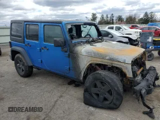 2016 Jeep Wrangler Unlimited Sport with VIN 1C4BJWDG8GL195953, listed as a Copart auction lot 53253345 with Not Provided miles and Salvage Title. Bid and sale history available at DreamBid. Image 4.