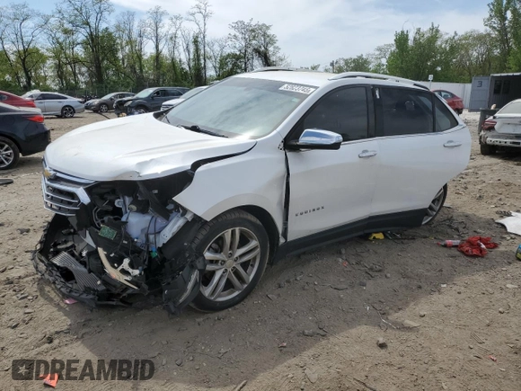 2019 Chevrolet Equinox Premier with VIN 2GNAXPEX8K6276748, listed as a Copart auction lot 52823745 with 90,163 mi miles and Salvage title. Bid and sale history available at DreamBid. Image 1.