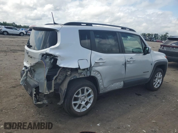 2020 Jeep Renegade Latitude with VIN ZACNJBBB2LPL39688, listed as a Copart auction lot 61492495 with 76,857 mi miles and Salvage title. Bid and sale history available at DreamBid. Image 3.
