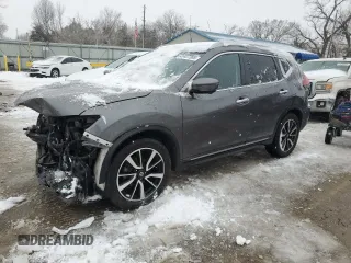 2019 Nissan Rogue SL with VIN 5N1AT2MT2KC776039, listed as a Copart auction lot 41427385 with 76,878 mi miles and Salvage Title. Bid and sale history available at DreamBid. Image 1.