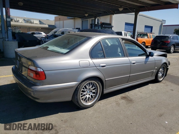 2002 BMW 5 Series 530iA with VIN WBADT634X2CH97515, listed as a Copart auction lot 73810334 with 127,167 mi miles and Salvage Title. Bid and sale history available at carsss.com. Image 3.