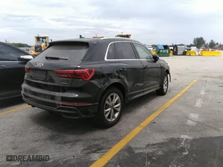 2024 Audi Q3 S line Premium with VIN WA1DECF32R1096060, listed as a IAAI auction lot 41409258 with 21,359 mi miles. Bid and sale history available at carsss.com. Image 4.