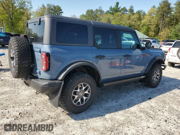2023 Ford Bronco with VIN 1FMEE5DH2PLB00979, listed as a Copart auction lot 56652305 with 31,653 mi miles and Salvage title. Bid and sale history available at DreamBid. Image 3.