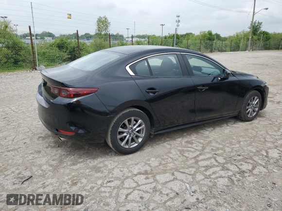 2021 Mazda 3 S with VIN JM1BPAAL2M1335330, listed as a Copart auction lot 56838145 with 33,225 mi miles and Salvage title. Bid and sale history available at DreamBid. Image 3.