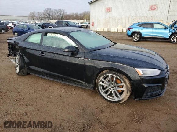 2019 Audi A5 Premium Plus with VIN WAUTNAF52KA030215, listed as a Copart auction lot 51474545 with 53,320 mi miles and Clean Title. Bid and sale history available at DreamBid. Image 4.