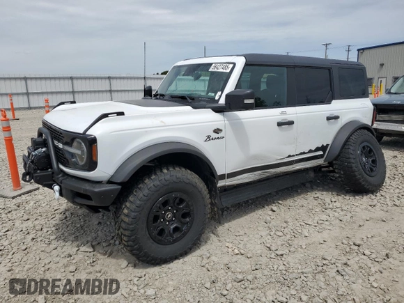 2022 Ford Bronco with VIN 1FMEE5DP4NLB67541, listed as a Copart auction lot 58427485 with 67,774 mi miles and Salvage title. Bid and sale history available at DreamBid. Image 1.