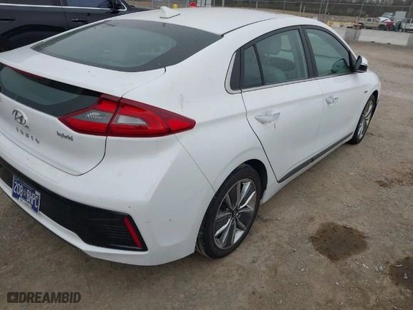 2018 Hyundai Ioniq Hybrid Limited with VIN KMHC85LC8JU092957, listed as a IAAI auction lot 41652652 with 94,943 mi miles. Bid and sale history available at carsss.com. Image 4.