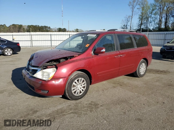 2011 Kia Sedona LX with VIN KNDMG4C73B6369139, listed as a Copart auction lot 52794875 with 176,512 mi miles and Salvage Title. Bid and sale history available at carsss.com. Image 1.