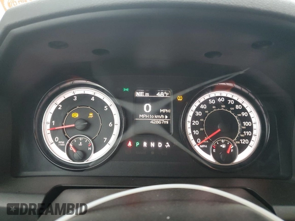 2019 Ram 1500 Warlock with VIN 1C6RR7LT8KS696861, listed as a Copart auction lot 80896314 with 42,867 mi miles and Salvage title. Bid and sale history available at DreamBid. Image 9.