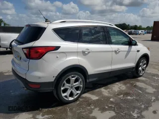 2019 Ford Escape Titanium with VIN 1FMCU9J92KUA55656, listed as a Copart auction lot 52233235 with 57,052 mi miles and Non Repairable. Bid and sale history available at carsss.com. Image 3.