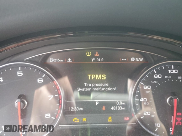 2017 Audi A8 with VIN WAU44AFD1HN017391, listed as a Copart auction lot 54144125 with 48,183 mi miles and Salvage title. Bid and sale history available at DreamBid. Image 9.