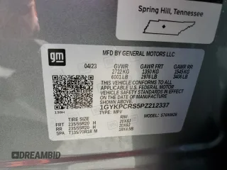 2023 Cadillac XT6 FWD Premium Luxury z VIN 1GYKPCRS5PZ212337, wystawiony jako Copart lot #46283655 z przebiegiem 15 660 mil mil oraz Szkody całkowita. Historia ofert i sprzedaży dostępna na DreamBid. Obrazek 13.