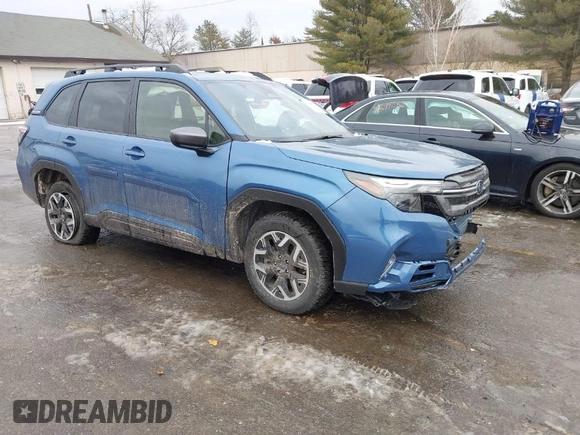 2025 Subaru Forester Premium with VIN JF2SLDDC7SH457793, listed as a IAAI auction lot 41309871 with 2,070 mi miles. Bid and sale history available at carsss.com. Image 1.