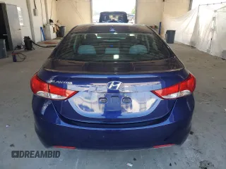 2013 Hyundai Elantra GLS with VIN 5NPDH4AE4DH440047, listed as a Copart auction lot 57456945 with 190,665 mi miles and Salvage title. Bid and sale history available at DreamBid. Image 6.