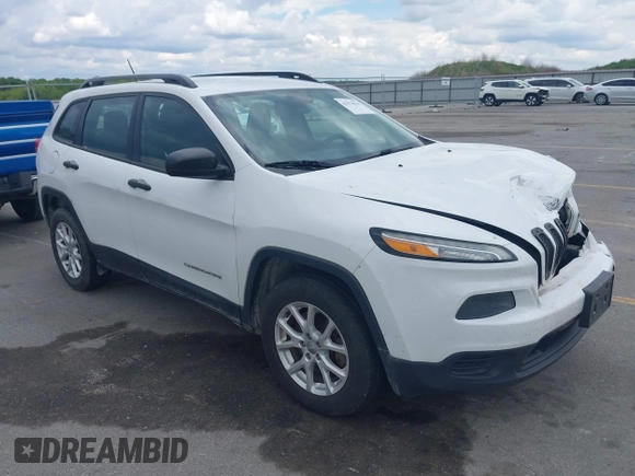 2015 Jeep Cherokee Sport z VIN 1C4PJMAB6FW773872, wystawiony jako IAAI lot #42376516 z przebiegiem 135 209 mil mil oraz . Historia ofert i sprzedaży dostępna na DreamBid. Obrazek 1.