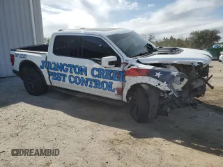 2023 Ford F-150 Raptor with VIN 1FTFW1RJ4PFC98974, listed as a Copart auction lot 47208565 with Not Provided miles and Salvage Title. Bid and sale history available at DreamBid. Image 4.