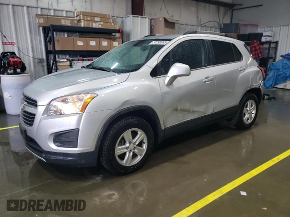 2016 Chevrolet Trax LT with VIN 3GNCJPSB4GL164969, listed as a Copart auction lot 51290065 with 124,355 mi miles and Salvage Title. Bid and sale history available at carsss.com. Image 1.