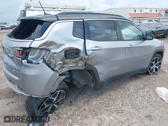 2024 Jeep Compass Limited с VIN 3C4NJDCN0RT610787, выставлен на аукционе IAAI как лот 42506705 с пробегом 54 843 миль миль и . История ставок и продаж доступна на DreamBid. Изображение 4.