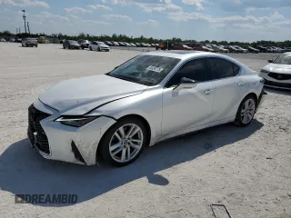 2023 Lexus IS with VIN JTHCA1D27P5125889, listed as a Copart auction lot 50439775 with 2,192 mi miles and Non Repairable. Bid and sale history available at carsss.com. Image 1.