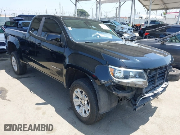 2021 Chevrolet Colorado 2WD LT with VIN 1GCHSCEAXM1260440, listed as a IAAI auction lot 42444541 with 34,850 mi miles and . Bid and sale history available at DreamBid. Image 1.