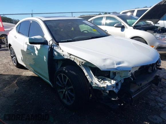 2017 Acura TLX V6 with VIN 19UUB2F31HA006549, listed as a IAAI auction lot 41689090 with 105,069 mi miles. Bid and sale history available at carsss.com. Image 1.