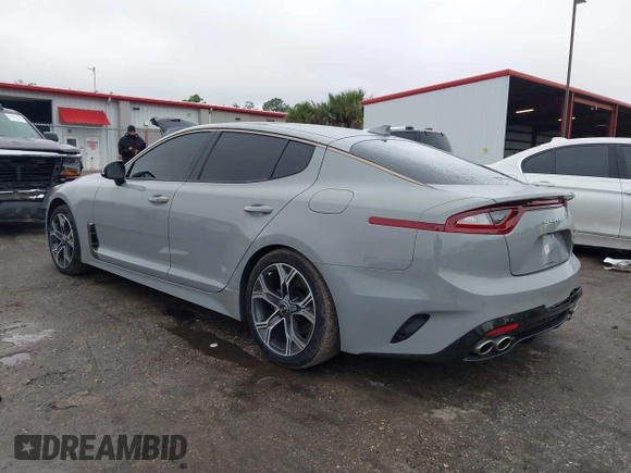2021 Kia Stinger GT-Line with VIN KNAE15LA6M6091313, listed as a IAAI auction lot 41409011 with 34,356 mi miles. Bid and sale history available at carsss.com. Image 3.