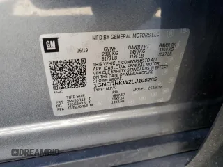 2020 Chevrolet Traverse LT Leather with VIN 1GNERHKW2LJ105205, listed as a Copart auction lot 46904585 with 113,456 mi miles and Salvage Title. Bid and sale history available at carsss.com. Image 15.