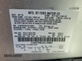 2018 Ford Taurus SEL with VIN 1FAHP2H85JG140807, listed as a Copart auction lot 48278905 with 107,601 mi miles and Clean Title. Bid and sale history available at carsss.com. Image 13.