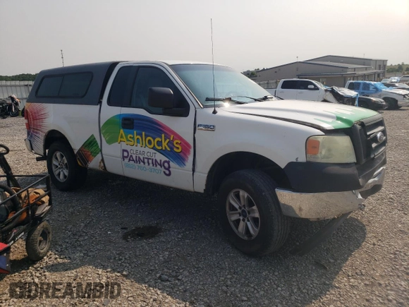 2008 Ford F-150 XL with VIN 1FTRF12298KC46605, listed as a Copart auction lot 58701355 with 200,777 mi miles and Salvage title. Bid and sale history available at DreamBid. Image 4.