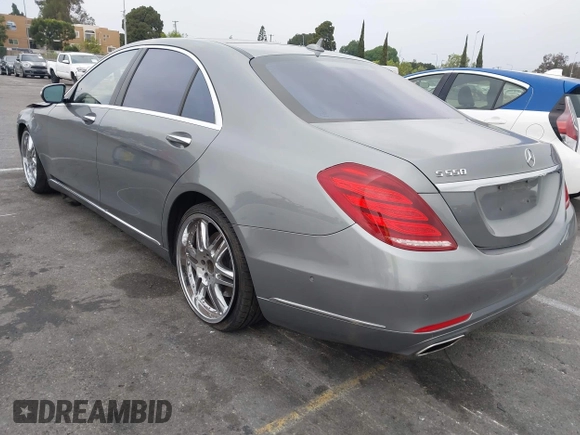 2015 Mercedes-Benz S-Class S 550 with VIN WDDUG8CB6FA185219, listed as a IAAI auction lot 42032135 with 104,346 mi miles. Bid and sale history available at carsss.com. Image 3.