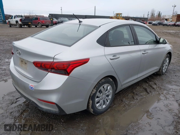 2019 Hyundai Accent SE with VIN 3KPC24A38KE069830, listed as a IAAI auction lot 42057953 with 57,240 mi miles. Bid and sale history available at carsss.com. Image 4.