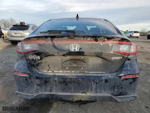 2024 Honda Civic Hatchback Sport with VIN 19XFL2H83RE018522, listed as a Copart auction lot 42857375 with 15,556 mi miles and Salvage Title. Bid and sale history available at carsss.com. Image 6.