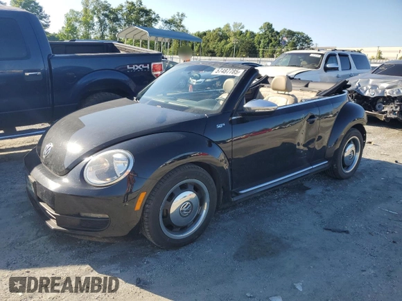 2013 Volkswagen Beetle 50s Edition with VIN 3VW5P7AT8DM801715, listed as a Copart auction lot 57487785 with 107,585 mi miles and Salvage title. Bid and sale history available at DreamBid. Image 1.