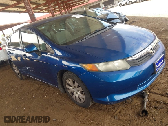 2012 Honda Civic LX z VIN 19XFB2F51CE359968, wystawiony jako IAAI lot #42350373 z przebiegiem 126 215 mil mil oraz . Historia ofert i sprzedaży dostępna na DreamBid. Obrazek 1.