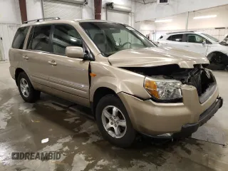 2006 Honda Pilot EX-L with VIN 2HKYF18506H563925, listed as a Copart auction lot 54539435 with 199,442 mi miles and Salvage Title. Bid and sale history available at DreamBid. Image 4.
