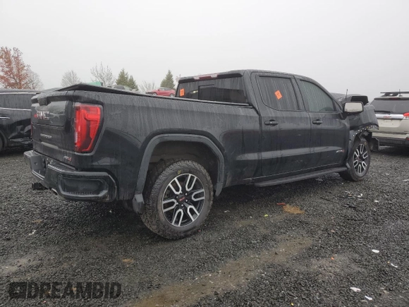 2021 GMC Sierra 1500 AT4 with VIN 1GTU9EET3MZ214568, listed as a Copart auction lot 83029864 with 0 mi miles and Salvage Title. Bid and sale history available at carsss.com. Image 3.
