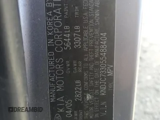 2005 Kia Sorento LX z VIN KNDJC733055488404, wystawiony jako Copart lot #60731165 z przebiegiem 189 749 mil mil oraz Szkoda całkowita • Salvage title. Historia ofert i sprzedaży dostępna na DreamBid. Obrazek 13.