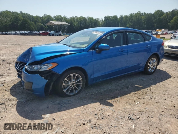 2020 Ford Fusion SE with VIN 3FA6P0HD9LR259402, listed as a Copart auction lot 61955965 with 59,814 mi miles and Salvage title. Bid and sale history available at DreamBid. Image 1.
