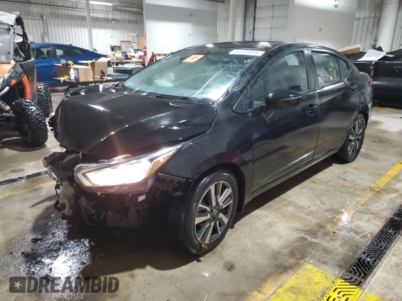 2021 Nissan Versa SV with VIN 3N1CN8EVXML894666, listed as a Copart auction lot 41334855 with 58,310 mi miles and Salvage Title. Bid and sale history available at DreamBid. Image 1.