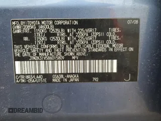 2008 Toyota RAV4 Limited with VIN JTMZK31V586015809, listed as a Copart auction lot 55069405 with 327,465 mi miles and Salvage title. Bid and sale history available at DreamBid. Image 12.
